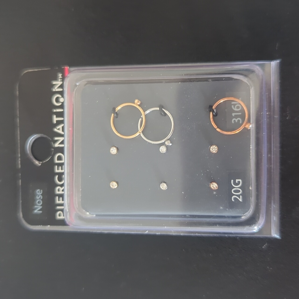 Pierced Nation Nose Ring Set